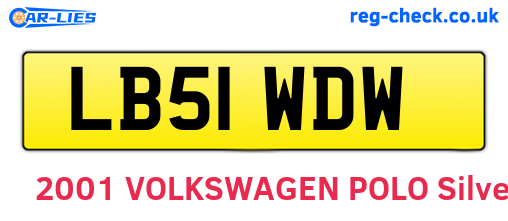 LB51WDW are the vehicle registration plates.