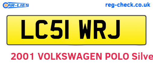 LC51WRJ are the vehicle registration plates.