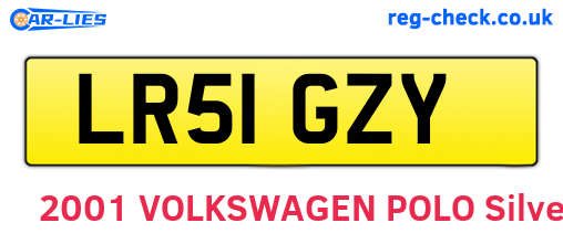 LR51GZY are the vehicle registration plates.