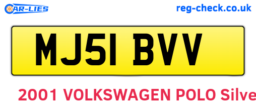 MJ51BVV are the vehicle registration plates.