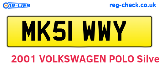 MK51WWY are the vehicle registration plates.