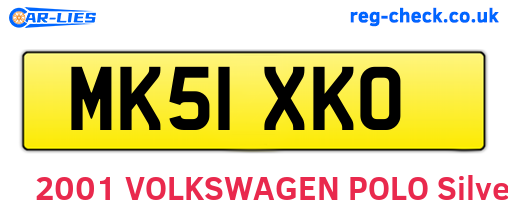 MK51XKO are the vehicle registration plates.