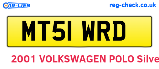 MT51WRD are the vehicle registration plates.