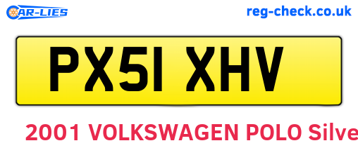 PX51XHV are the vehicle registration plates.
