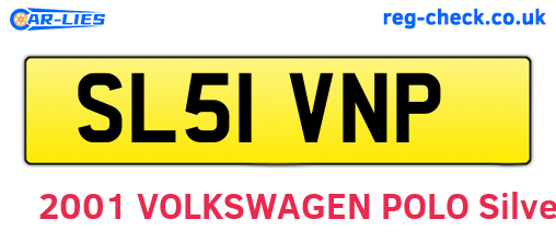SL51VNP are the vehicle registration plates.