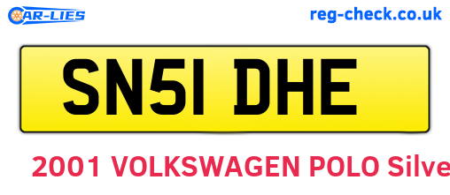 SN51DHE are the vehicle registration plates.