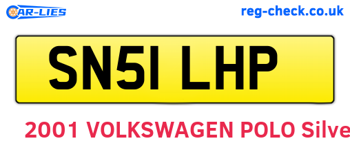 SN51LHP are the vehicle registration plates.