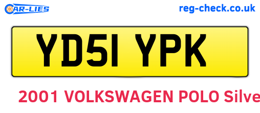 YD51YPK are the vehicle registration plates.