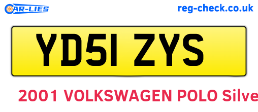 YD51ZYS are the vehicle registration plates.