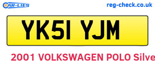 YK51YJM are the vehicle registration plates.