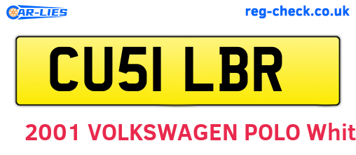 CU51LBR are the vehicle registration plates.