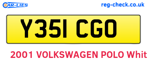 Y351CGO are the vehicle registration plates.