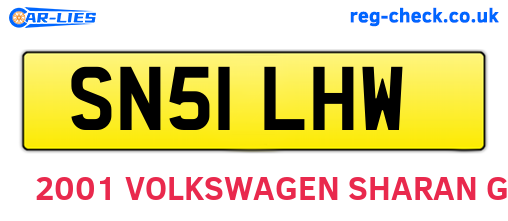 SN51LHW are the vehicle registration plates.