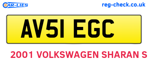 AV51EGC are the vehicle registration plates.