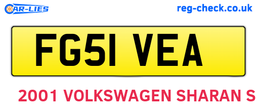 FG51VEA are the vehicle registration plates.