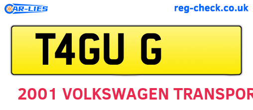 T4GUG are the vehicle registration plates.