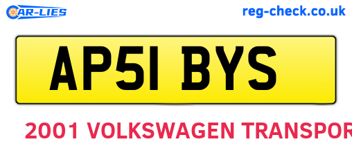 AP51BYS are the vehicle registration plates.