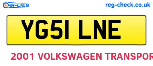 YG51LNE are the vehicle registration plates.