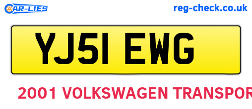 YJ51EWG are the vehicle registration plates.