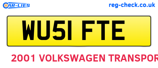 WU51FTE are the vehicle registration plates.