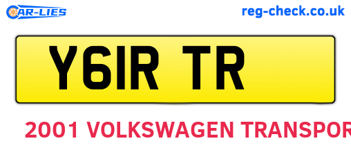 Y61RTR are the vehicle registration plates.