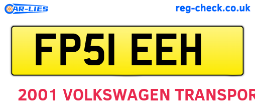 FP51EEH are the vehicle registration plates.