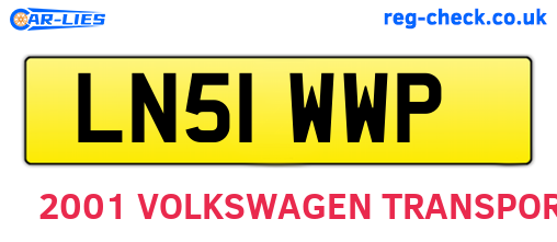LN51WWP are the vehicle registration plates.