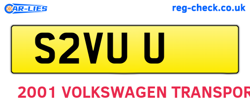 S2VUU are the vehicle registration plates.