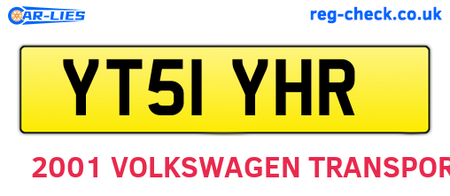 YT51YHR are the vehicle registration plates.