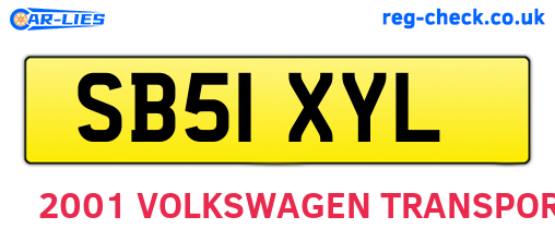 SB51XYL are the vehicle registration plates.