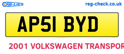 AP51BYD are the vehicle registration plates.