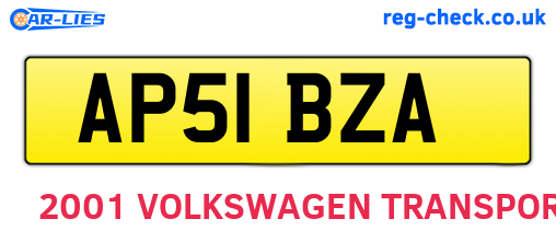 AP51BZA are the vehicle registration plates.