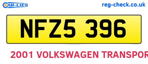 NFZ5396 are the vehicle registration plates.