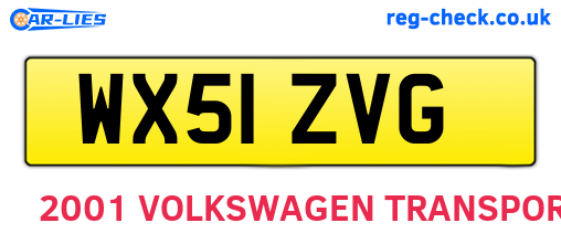WX51ZVG are the vehicle registration plates.