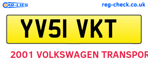 YV51VKT are the vehicle registration plates.