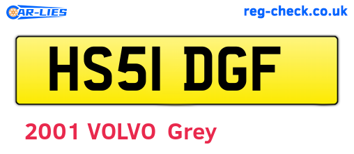 HS51DGF are the vehicle registration plates.