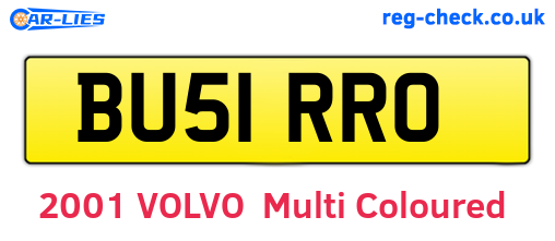BU51RRO are the vehicle registration plates.