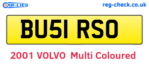 BU51RSO are the vehicle registration plates.