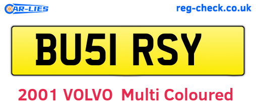 BU51RSY are the vehicle registration plates.