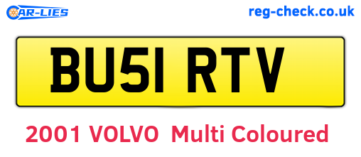 BU51RTV are the vehicle registration plates.