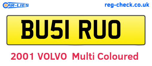 BU51RUO are the vehicle registration plates.
