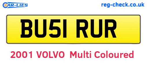 BU51RUR are the vehicle registration plates.