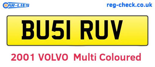 BU51RUV are the vehicle registration plates.