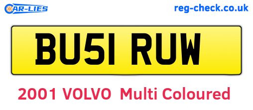 BU51RUW are the vehicle registration plates.