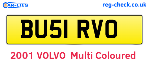 BU51RVO are the vehicle registration plates.