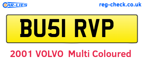 BU51RVP are the vehicle registration plates.