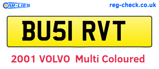 BU51RVT are the vehicle registration plates.