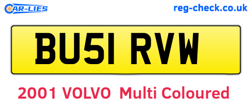 BU51RVW are the vehicle registration plates.