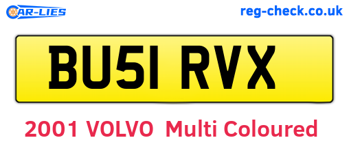 BU51RVX are the vehicle registration plates.