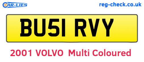 BU51RVY are the vehicle registration plates.